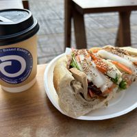 Latte and Banh mi #Veganuary at O Plant-based - Nguyễn Đình Chiểu in Ho Chi Minh City
