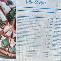Menu   at Villa del Mare in Sinnai