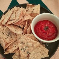 Nachos with Salsa dip at Belly Button in Narita