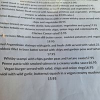  2 choices on the menu so we ordered one of each. Both offered quality food and generous portion size. Friendly and helpful staff. Visited whilst staying at The Field Shelter. at Kaoglen Lodge - The Log Cabin Hotel in Blairgowrie
