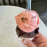 Strawberry, chocolate  at Gelato Mania V&A Waterfront in Cape Town