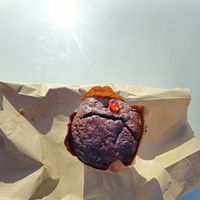 Chocolate cherry muffin at The Village Hub in Cape Town