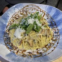 Mushroom linguine   at Delilah's in Lochinver