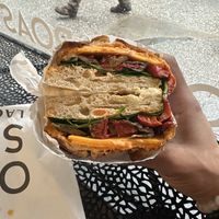 Garden sandwich (vegan cheese!)  at Ole & Steen - Bryant Park in New York City