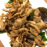 fried mushrooms/squid at Lotus Vegetarian in Northbridge