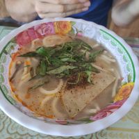 Thick noodles soup at Loving Hut - Bien Tinh Thuong in Da Nang