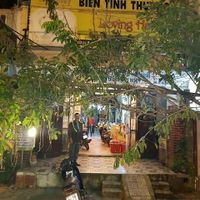 loving hut store front is covered by huge tree at Loving Hut - Bien Tinh Thuong in Da Nang