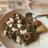 Lentil salad with coconut feta  at The Greek - Gastown in Vancouver