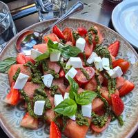 Vegan feta watermelon salad at The Greek - Gastown in Vancouver