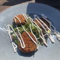 Pea and lemon bites (appetiser)  at The Ship in Preston