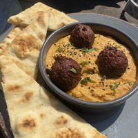 Falafel, hummus and pita bread (appetiser)  at The Ship in Preston