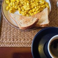 Scramble tofu at Grasshopper Cafe in Luang Prabang