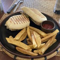 Vegan panini  at Grasshopper Cafe in Luang Prabang