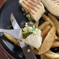 Tofu in the vegan panini   at Grasshopper Cafe in Luang Prabang