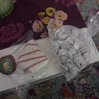 Zebra cakes and puppy chow  at The Cake Bar in Denver