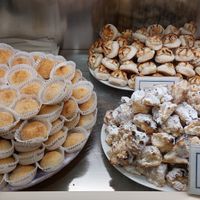 Bocconcini - clearly labeled at Pasticceria Maria Grammatico in Erice