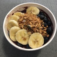 Açai with banana, blueberries and granola  at Poke and Co  in Abu Dhabi