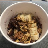 Mango blended açai with dates, walnuts and banana   at Poke and Co  in Abu Dhabi