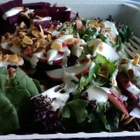 Quinoa salad ordered "vegan." January 2021.  at Outdated - An Antique Cafe in Kingston