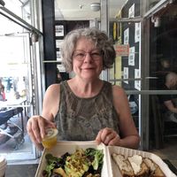 Roasted date and orange salad. My mom enjoyed it, especially the VGF bread with cashew rosemary cheese  at Outdated - An Antique Cafe in Kingston