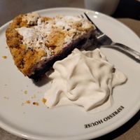 Blueberry pie with whipped soy cream  at Espresso House - Nordre Gate in Oslo