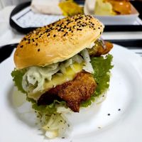 Breaded vegan chicken sandwich at Prime Dog - Vila Mariana in Sao Paulo