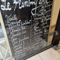 vegan option listed (at the end) at Le Flanboyant in Lyon