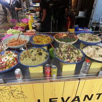 Salad counter at Levant Kitchen - Southbank Centre Food Market in South East London