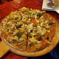 Vegan pizza at The Vegetarian Butcher in Salento
