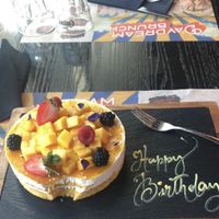 Specially made birthday cake   at Stills in Abu Dhabi