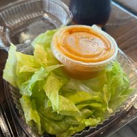 Ginger Salad included that is verified vegan :) at Red Bowl in Jacksonville