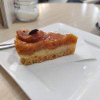 Apricot and almonds cake at Anda Cukrászda és Kávézó Vác in Vac
