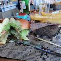 Vegan burger at Elvis Kitchen in Sozopol