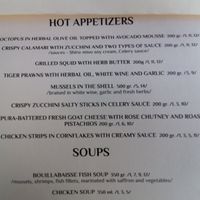 Menu at Elvis Kitchen in Sozopol