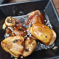 Marinated mushrooms. Yummi. at Asian Fusion Merlina in Breda