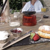 Cream Tea as served. at Orange Cafe Bar in Mousehole