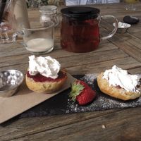 Cream Tea - best scone ever. at Orange Cafe Bar in Mousehole