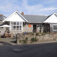 The cafe from outside. at Orange Cafe Bar in Mousehole