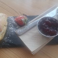 Jam first at Orange Cafe Bar in Mousehole