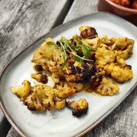 Roast cauliflower at Orange Cafe Bar in Mousehole