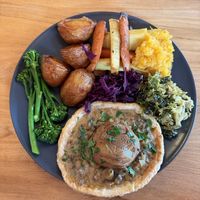 Mushroom tart  at Orange Cafe Bar in Mousehole
