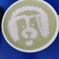 Matcha with oat milk €4.50 at The Capsule Cafe in Ericeira