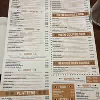 Menu   at Sthan M1 in Manchester