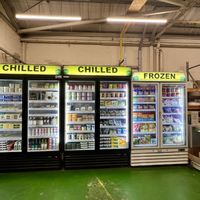 Chilled and frozen section (in the warehouse area)   at Highland Wholefoods in Inverness