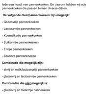 Dieetopties  at De Strooppot in Utrecht