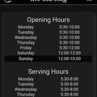 Opening times at The Old Stag in Conwy