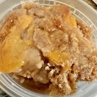 Peach cobbler   at Buttafly Kisses Vegan Treats in Austell