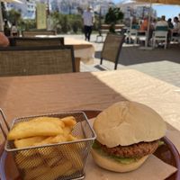 Vegan Burger. Quite dry without any dressing.   at El Olivo in Frigiliana