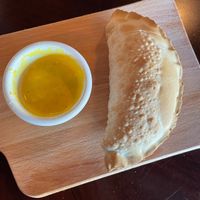 Empanada with Beyond beef and Violife cheese at Sardi Cafe Lounge in Wilton Manors