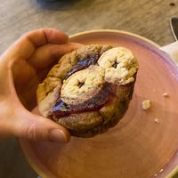 Jammy dodger cookie (£4.50)  at Joey's Brunch in Hitchin